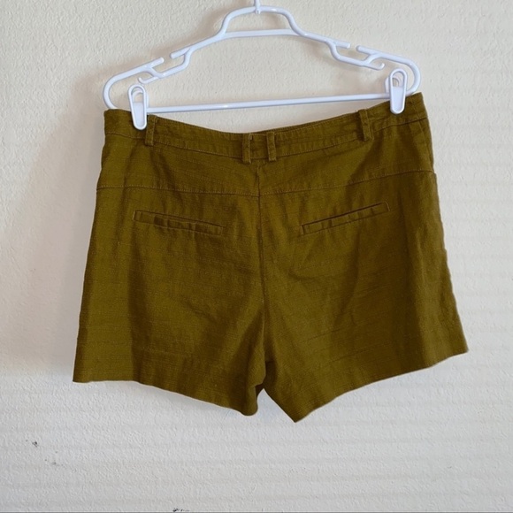 ANTHRO ELEVENSES Khaki Green Safra High Rise Shorts, Size 0 - Picture 8 of 9
